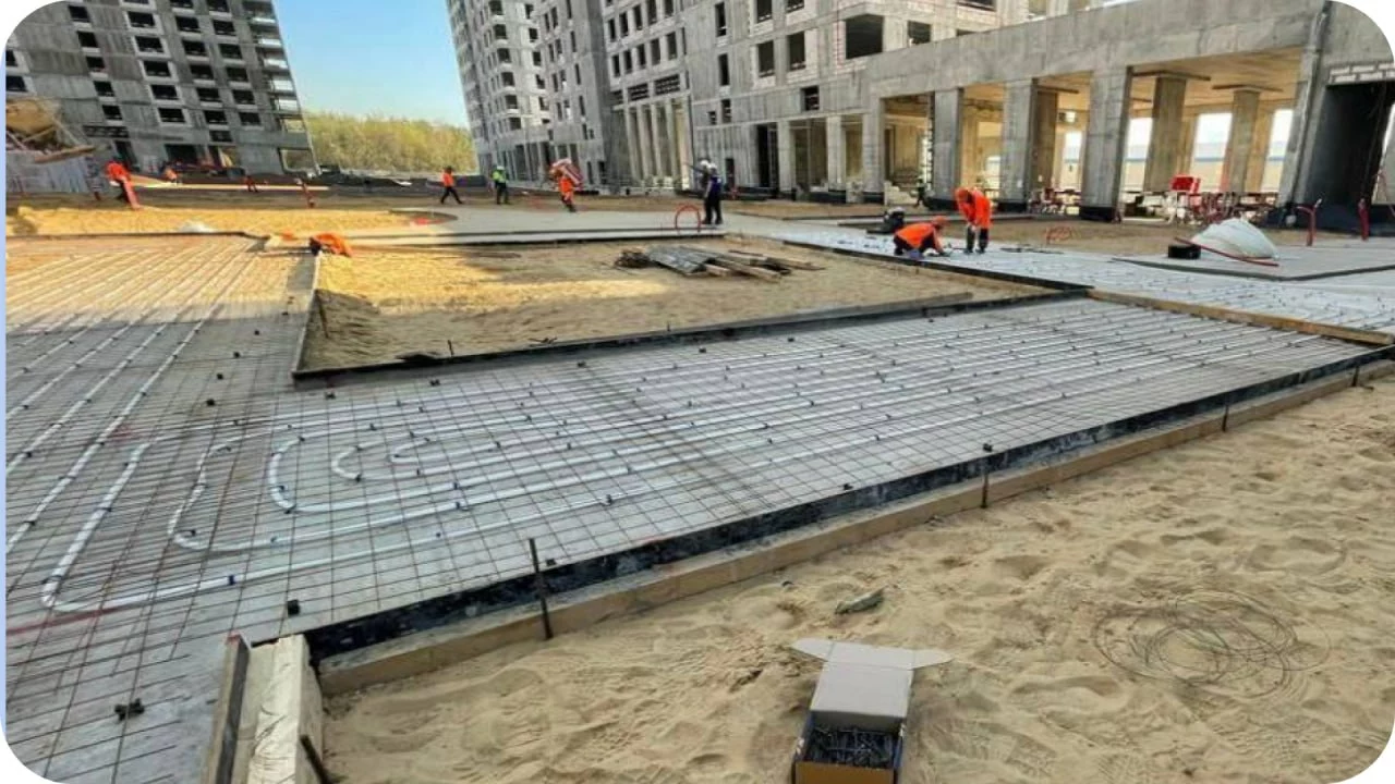 Система снеготаяния USYSTEMS на территории жилого комплекса «Остров»: обогрев дорожек, подъездных путей и зон отдыха